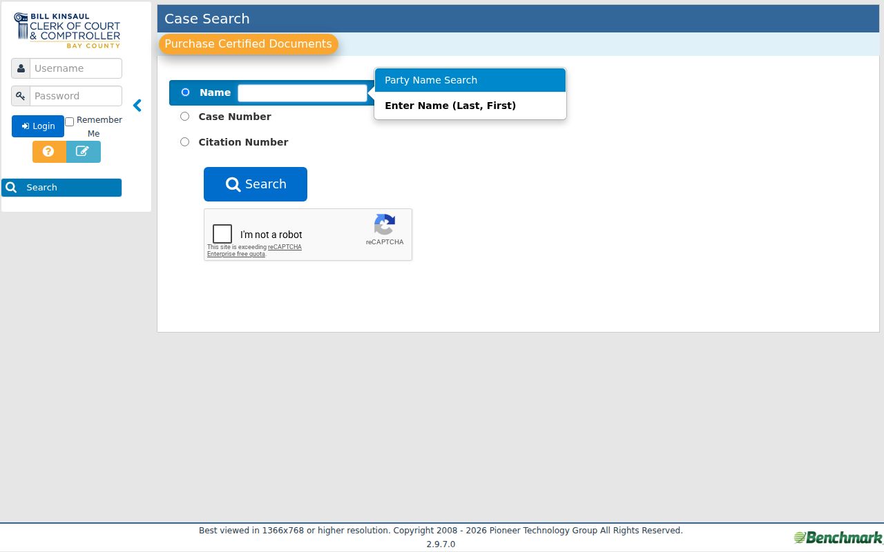 Panama City residents directory court party search